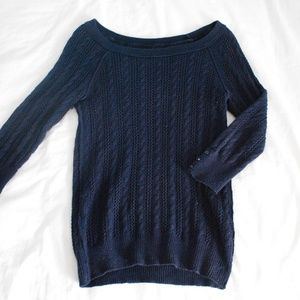 Navy Blue Knit Sweater